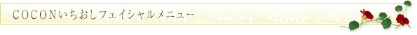 COCONいちおしフェイシャルメニュー