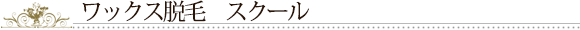 ワックス脱毛スクール